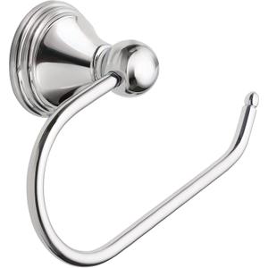 Moen Preston Collection Chrome Single Post Toilet Paper Holder, Wall Mounted Hanging Toilet Tissue Holder, DN8408CH (2-3/8 x 6-1/2 Inch)