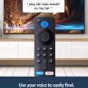 Voice Remote Control for AMZ TV Omni/Omni QLED/4-Series Smart/TV Cube (3rd Gen), Replacement Remote with 4 Shortcut Netflix, Prime Video, Disney+, hulu