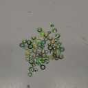 Hicarer 80 Pcs Assorted European Large Hole Beads, Spacer Glass Beads Rhinestone Metal Macrame Charms Supplies for DIY Crafts Bracelets Necklaces Jewelry Making(Green)