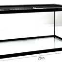 Reptile Glass Tank 20"*12"*10" Pre-Assembled Terrarium for Turtle,Hermit Crab,Bearded Dragon,Gecko,Lizard,Snake,Spider,Fish,Tarantula Enclosure with Top Screen Ventilation and Openning Door