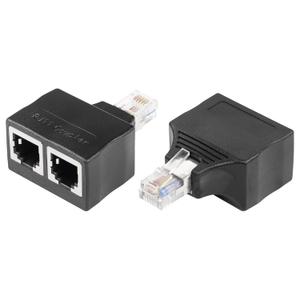 SinLoon Phone Jack Splitter RJ11 Male to 2 Female 6P6C Telephone Inline Coupler Telephone Extension Adapter for Landline Fax Machine 2 PCS (M/F)