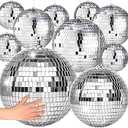 Large Disco Ball Small Hanging Mirror Disco Decorations for Party Wedding Dance and Music Festivals Decor Club Stage Props DJ Decoration 3Pack
