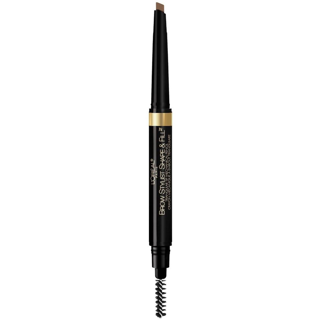 L'Oreal Paris Brow Stylist Shape & Fill Mechanical Eye Brow Makeup Pencil, Brunette, 0.008 oz. (0.01 ounce (Pack of 1))