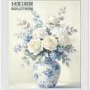 GULETHUN 14x18 Picture Frame, Ornate Ridged Embossed White Poster Frame, 14x18in
