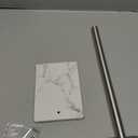 Hand Towel Holder, Hand Towel Stand for Bathroom with Marble Base, 304 Stainless Steel L Shape Hand Towel Rack Bar Standing for Vanity Kitchen Countertop, Brushed Nickel