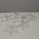 Marchpower Christmas Snowflake Window Lights, 5Pack 60LED Battery Powered Christmas Window Lights, Waterproof Snowflake Curtain Lights with Timer & 8 Modes for Indoor Outdoor Xmas Decor