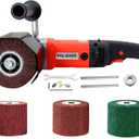 1400W Electric Burnishing Polishing Machine, Electric Sander Polisher, With 4 Burnishing Wheels((80# 120# 240# 320#) for Metal and Stainless Steel Polishing