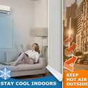 MAXTID Easy to Install 32 Inch Door Draft Stopper - White Foam and Polyester Door Seal