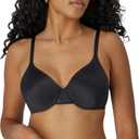 Bali Women's Underwire Bra DF3W11, One Smooth U Back-Smoothing Bras for Women, Concealing, Full Coverage (Black) 34C 