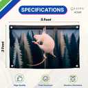 3 x 3x5 Ft Single Sided Polyester Flag with 4 Brass Grommets - Funny Pole Dancing Rat Meme Poster for College Dorm - Silly Banner Tapestry for Garden Decor - Cool Apartment Flag for Indoor or Outdoor