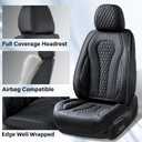 Coverado Seat Covers, Car Seat Covers Front Seats, Black Car Seat Cover, Waterproof Car Seat Covers, Car Seat Cushion, Front Car Seat Covers Leatherette Car Seat Protector Universal Fit Most Cars