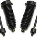PartsW - 4 Pc Steering Kit Inner Tie Rod Ends With Gear Bellows Fits Ford Explorer 1995-2003 All Models Ford Explorer Sport Trac 2001-2005 All Models Ford Ranger 1998-2011 All Models