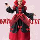 Spooktacular Creations Vampire Costume for Girls, Halloween Costume for Girls, Halloween Victorian Vampiress Dress (Small(5-6 yrs))