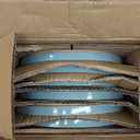 AmorArc Ceramic Dinner Plates Set of 6, 10.25 Inch Stoneware Plates for Kitchen, Modern Flat Dinnerware Dishes Set,Microwave & Dishwasher Safe, Scratch Resistant-Blue