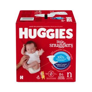 Huggies Little Snugglers Baby Diapers, Size Newborn (up to 10 lbs), 84 Count 