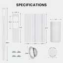 LuckIn Portable Air Conditioner Kit with Hose and Panels, Adjustable Window Seal Kit with 5.9 Inch Diameter 59" Length Hose for Vertical/Horizontal Window
