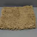 Non-Slip Bath Rug,Extra Soft Microfiber Bedroom Shag Carpet with Anti-Slip Backing,Water/Dust Absorbent Fast Dry Shower Mat,Sound Insulated Stairs Pad,Machine Washable (Beige,12 x 19 Inches)