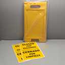 SmartSign 25 x 12 inch “Closed For Cleaning” Bilingual Two-Sided Folding Floor Sign, Digitally Printed Polypropylene Plastic, Black and Yellow, Made in USA