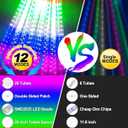 EAGWELL Christmas Meteor Shower Lights, 20 in 20 Tube Automatic Changing Cascading Rain Lights with 12 Modes, Waterproof Outdoor Xmas Decor for House, Yard, Wedding, Party