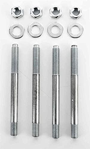 JEGS Carburetor Mounting Stud Kit | 3-3/4 “ Long | Includes 3 Studs, Washers, And Nuts | For Use With Dominator/4500 Series Carburetor And 2” Spacer