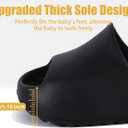 bolukets Toddler Little Kids Slides Sandals, Summer Slip On Lightweight Slippers for Boys and Girls, Beach Pool Anti-Slip Water Shoes Indoor Outdoor Sandals (Black)