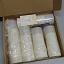 Flickering Flameless Pillar Candles with Remote Control and Cycle Timer,Ivory Pack of 4 Battery Operated(Powered by 2AA) LED Real Wax Tall Fake 3D-Wick Electric Candles(D 2.2 x H 4,6,8,10)