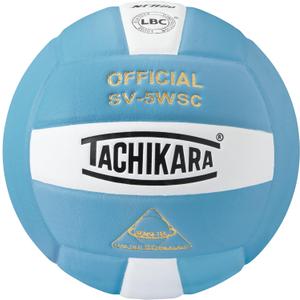 Tachikara Sensi-Tec Composite Volleyball, Powder Blue/ White, Loose Bladder Construction, Old NHFS
