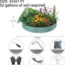 ZFHgarden Galvanized Metal Planter Raised Garden Bed Kit for Gardening Outdoor Garden Box Raised Flower Bed 2PC Green 3X3X1FT, 3x3x1FT2pcs