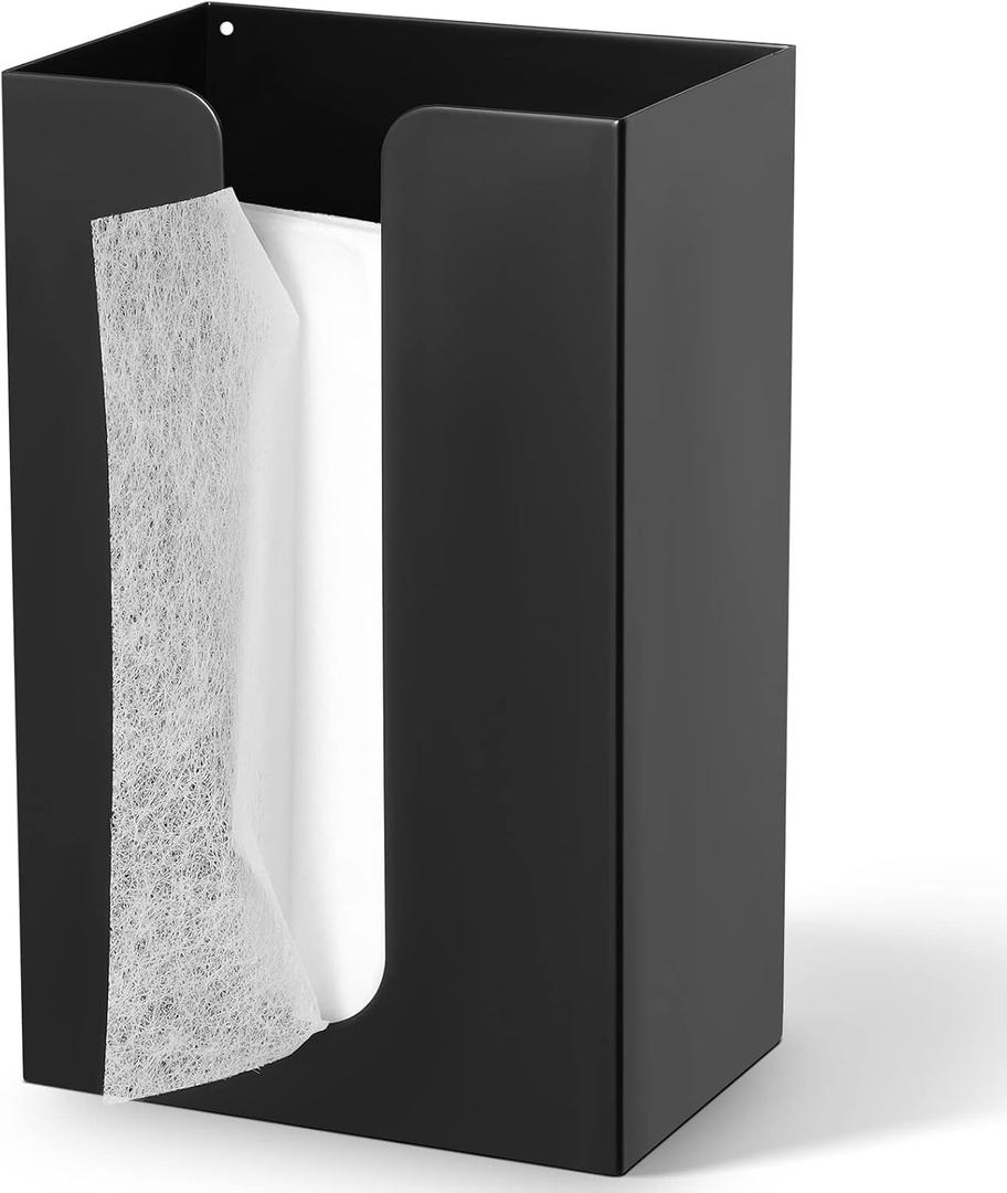 SUBEKYU Magnetic Dryer Sheet Holder for Laundry Room ,Dryer Sheet Container,Iron Dryer Sheet Dispenser for Laundry Storage and Organizition, Wall Dryer Sheet Box,Fabric Sheet Holder,Black