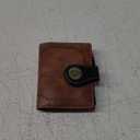 SENDEFN Small Wallets for Women Bifold RFID Blocking Leather Card Holder Compact Wallet with Zipper Coin Pocket Brown