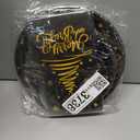 Lenyunge Merry Christmas Tableware - 62pc Black & Gold Plates & Napkins for Winter Holiday Decoration