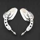 MT398B-CD Chrome Big Mirrors Compatible with 1984 and up Harley Davidson