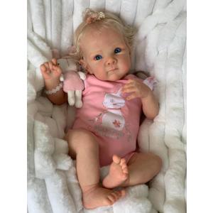 RXDOLL Realistic Reborn Baby Dolls Silicone Full Body Girl 18 Inch Lifelike Baby Dolls That Look Real Life Newborn Infant Baby Doll Anatomically Correct Toy Xmas Gifts (Pink)