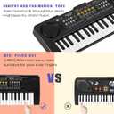 Raimy 37 Keys Keyboard Piano for Kids, Early Learning Educational Portable Electronic Musical Instrument Toys Gifts for 3 4 5 6 7 8 9 Year Old Boys and Girls (Black)