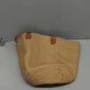 Hommtina Straw Bag Womens Straw Beach Bag Vacation Purse for Summer (Khaki7)