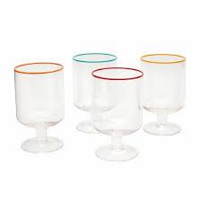 Stackable Goblet Set 14fl oz (414.02 ml) 4 piece Glass Brand-INFUSE