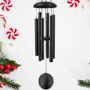 ASTARIN Outdoor Memorial Wind Chimes, 36 in with 6 Heavy Tubes, Deep Tone for Garden Hanging Decor, Sympathy Gifts. Black