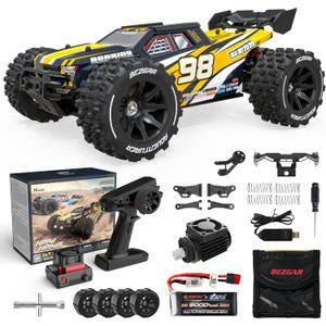 BEZGAR HP141S Fast RC Truck - 1:14 Scale Offroad Waterproof, Monster Truck, Hobby Off Road Electric Car, 4WD Brushless Motor