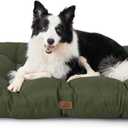 Bedsure Dog Beds Large Sized Dogs - Washable Pet Bed Mattress with Oxford Fabric, Pet Pillow Cushion for Crate, Grey Dog Mat Outdoor, 36x27x4, Lentil Sprout
