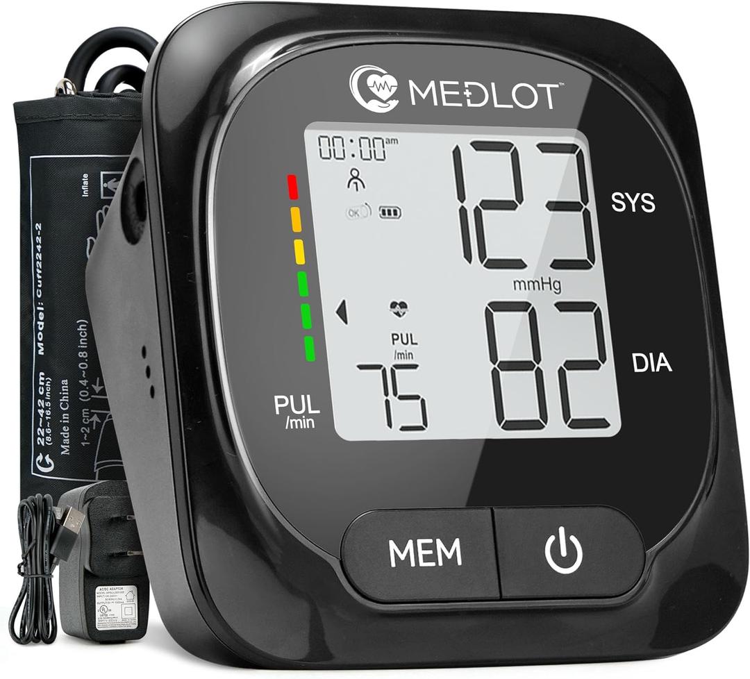 Upper Arm Blood Pressure Monitor for Home Use, Automatic Blood Pressure Monitor 8.6-16.5, Digital BP Machine, 2 User 300 Reading Memory, Blood Pressure Machine with Adapter and Storage Bag