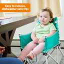 Bright Starts Pop 'N Dine Portable High Chair, Indoor/Outdoor, BPA Free Tray, Easy to Fold, Unisex, Teal, 6 Months +