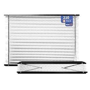 2 Pack 210 Replacement Filter Compatible with AprilAire Whole House Air Purifier 1210, 1620, 2210, 2216, 3210, 4200, 210 MERV 13 HVAC Furnace Filter 20x25x4inch