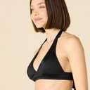 Amazon Essentials Women's Light-Support Tie Halter Bikini Swimsuit Top (Available in Plus Size)