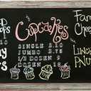 MyGift 35-Inch Wall-Mounted Chalkboard Sign, Vertical/Horizontal Hanging Torched Wood Frame Erasable Message Board