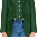 BesserBay Halloween Boy's Gothic Medieval Renaissance Steampunk Tailcoat Tuxedo Vampire Jacket Green 12 Years