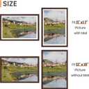 upsimples 12x18 Picture Frame, Display Pictures 11x17 with Mat or 12x18 Without Mat, Wall Hanging Photo Frame, Brown, Pack of 1