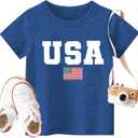 Boys Girls Patriotic Shirts-4th of July Shirt Kids USA Shirts American Flag Tshirt Tops (3T)
