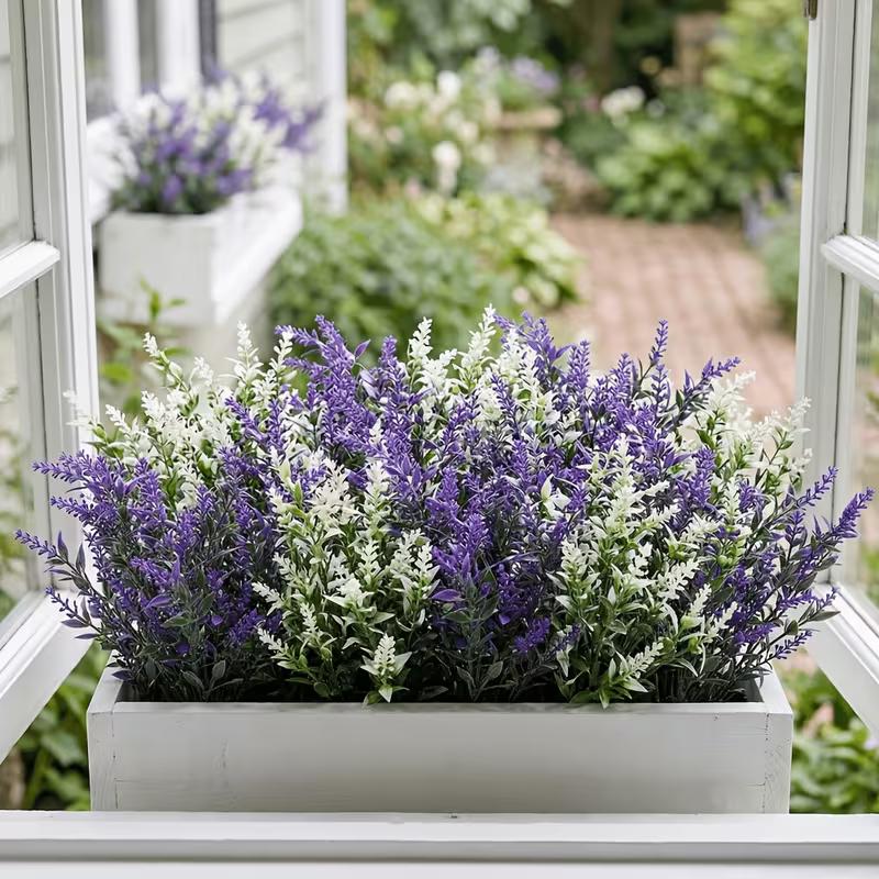 Artificial  Lavender Plant for Gifts Farmhouse Wedding Centerpiece Kitchen Windowsill Table Shelf Indoor Greenery Decor