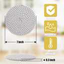 Trivets for Hot Dishes, Hot Pads for Kitchen, 7'' Trivets for Hot Pots and Pans, Pot Holders for Kitchen, Pot Holders Heat Resistant 4-Pcs, Kitchen Essentials for New Home (Gray)