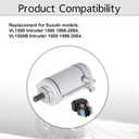 waltyotur Starter with Relay Solenoid Replacement for Suzuki VL1500 VL1500B Intruder 1500 1998-2004